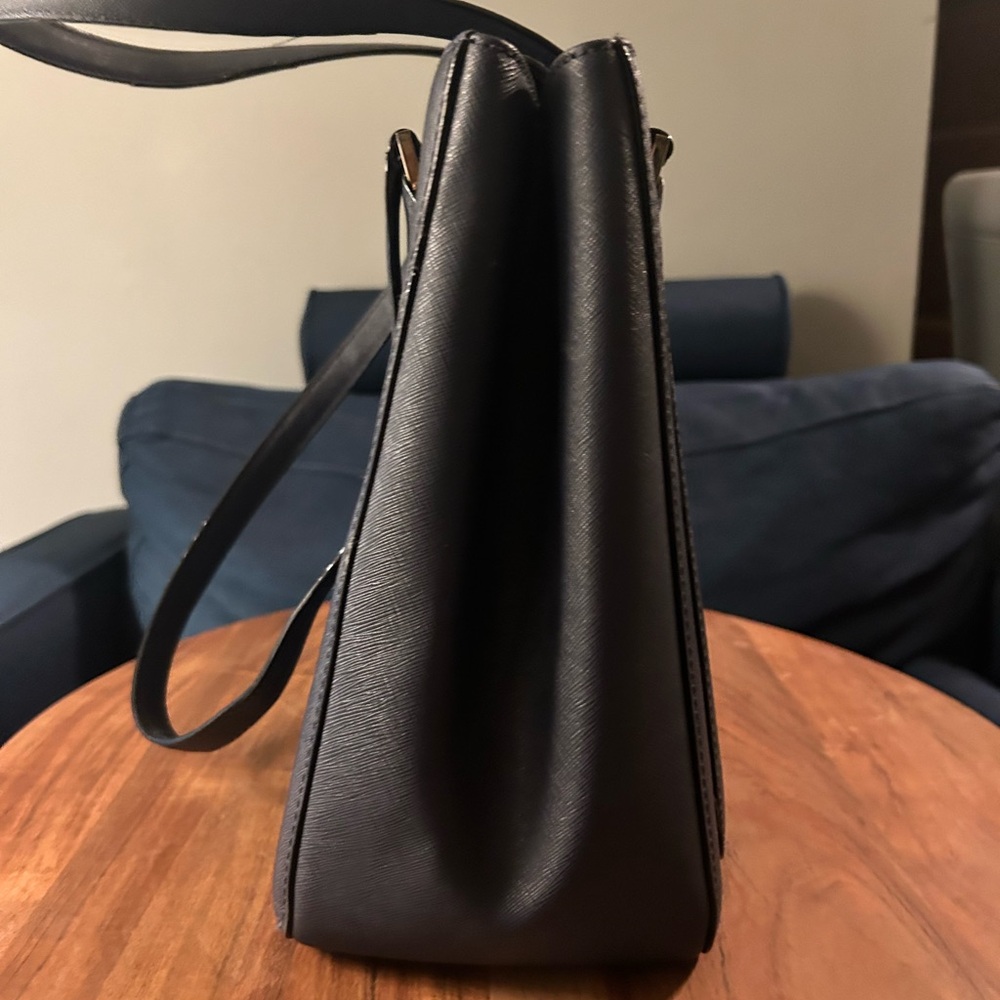 Kate Spade Navy Blue Structured Tote - Picture 2 of 6